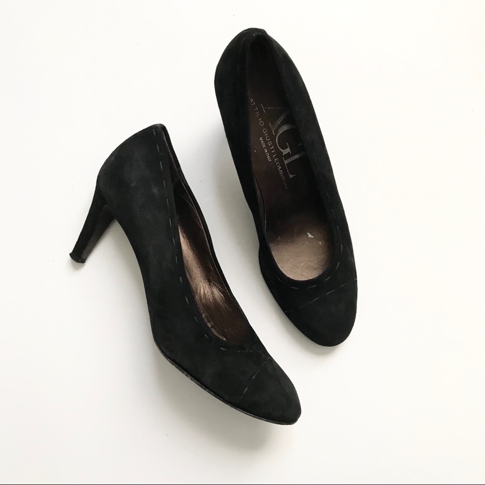 AGL Black Suede Women's Heels